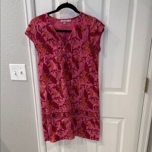 Calypso St Barth XS Floral Pink and Orange Dress